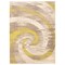 Chaudhary Living 4' x 5.5' Distressed Abstract Rectangular Area Throw Rug - Off White and Green